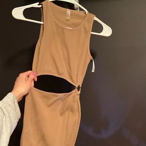 Open front + back dress, tight, flattering, worn once at a semi